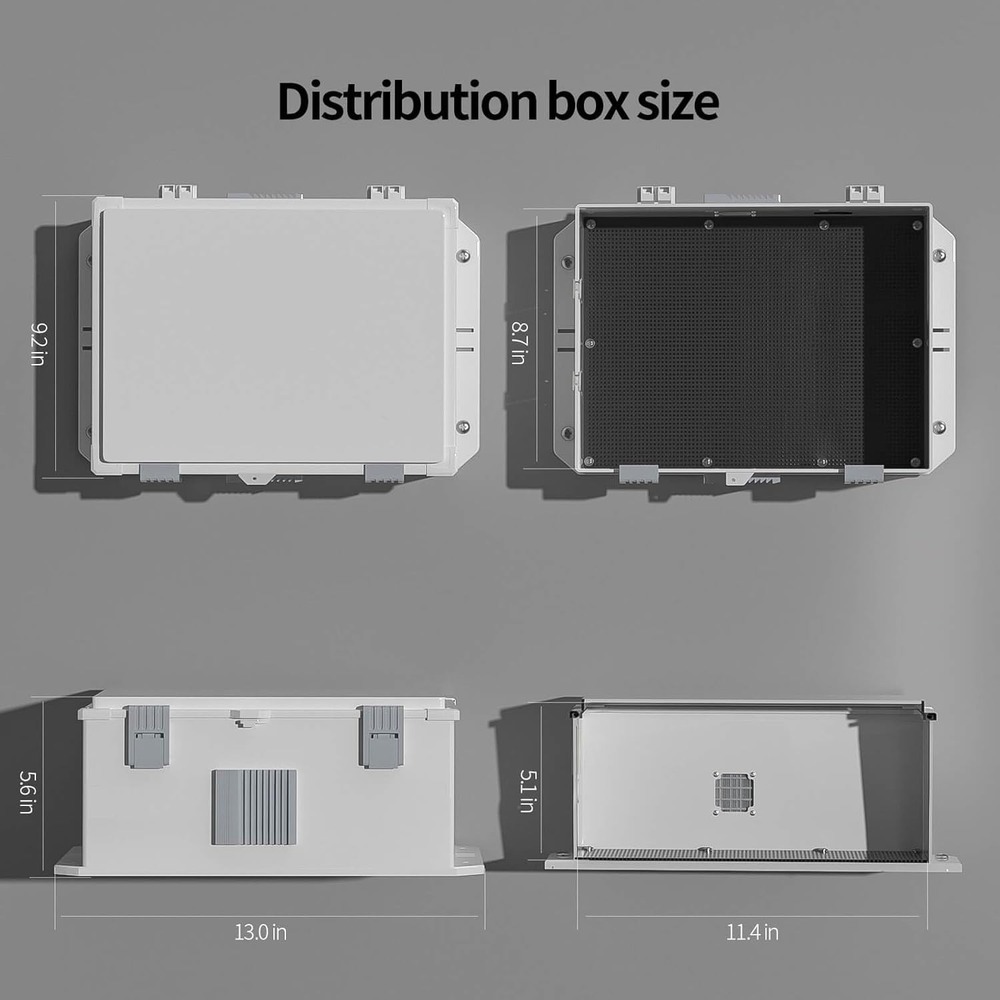 Namunanee ABS Outdoor Electrical Junction Box 13x9.2x5.6 Hinged Waterproof White - Picture 6 of 7